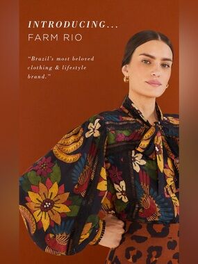 FARM Rio Macaw Ballet Blouse in black